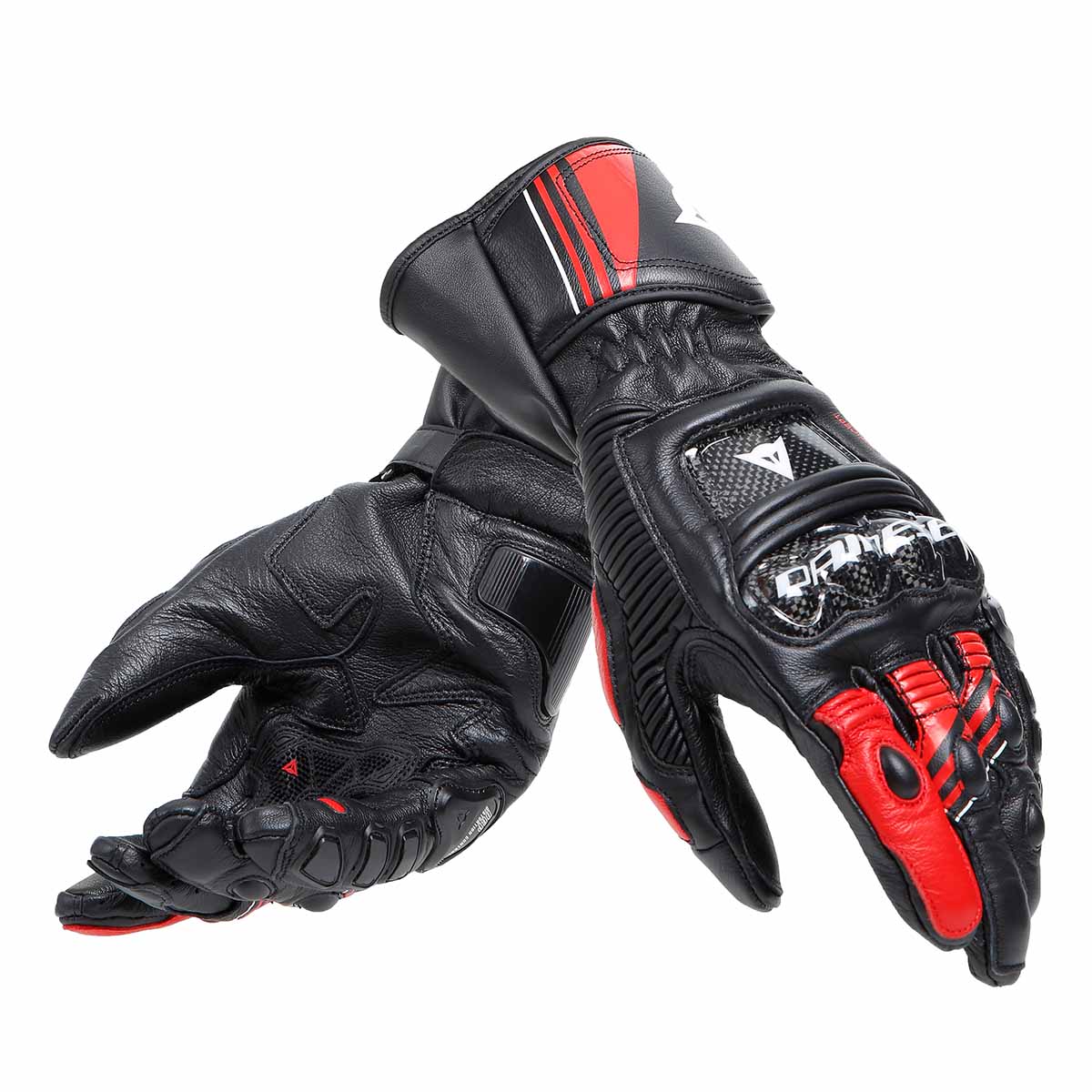 Red leather 2025 motorcycle gloves